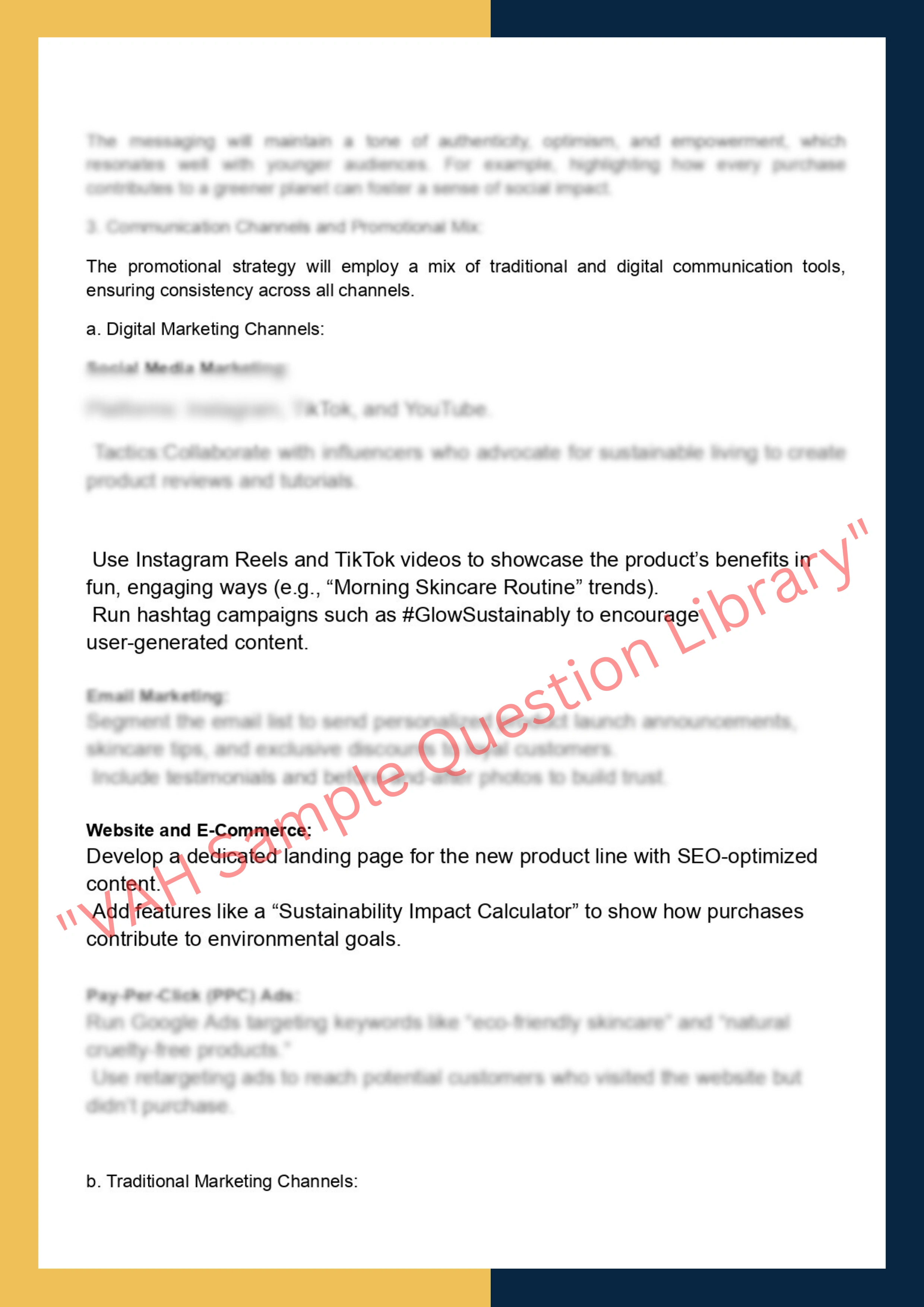 Assignment sample solution of MKTG401 - Marketing Communication Strategies 2